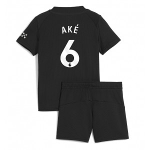 Fotbalové Dres Manchester City Nathan Ake #6 Dětské Venkovní Oblečení 2025-26 Krátký Rukáv (+ trenýrky)